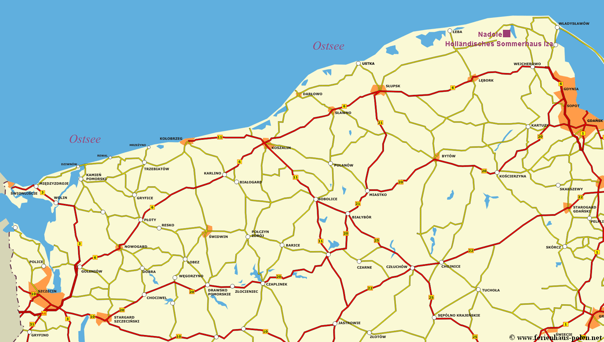 Ferienhaus Polen - Hollndisches Sommerhaus Iza am Zarnowieckie-See nahe Danzig an der Ostsee / Pole