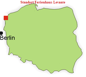 Ferienhaus Polen - Ferienhaus Levante in Zolwino nahe Miedzyzdoje (Misdroy) an der Ostsee  / Polen